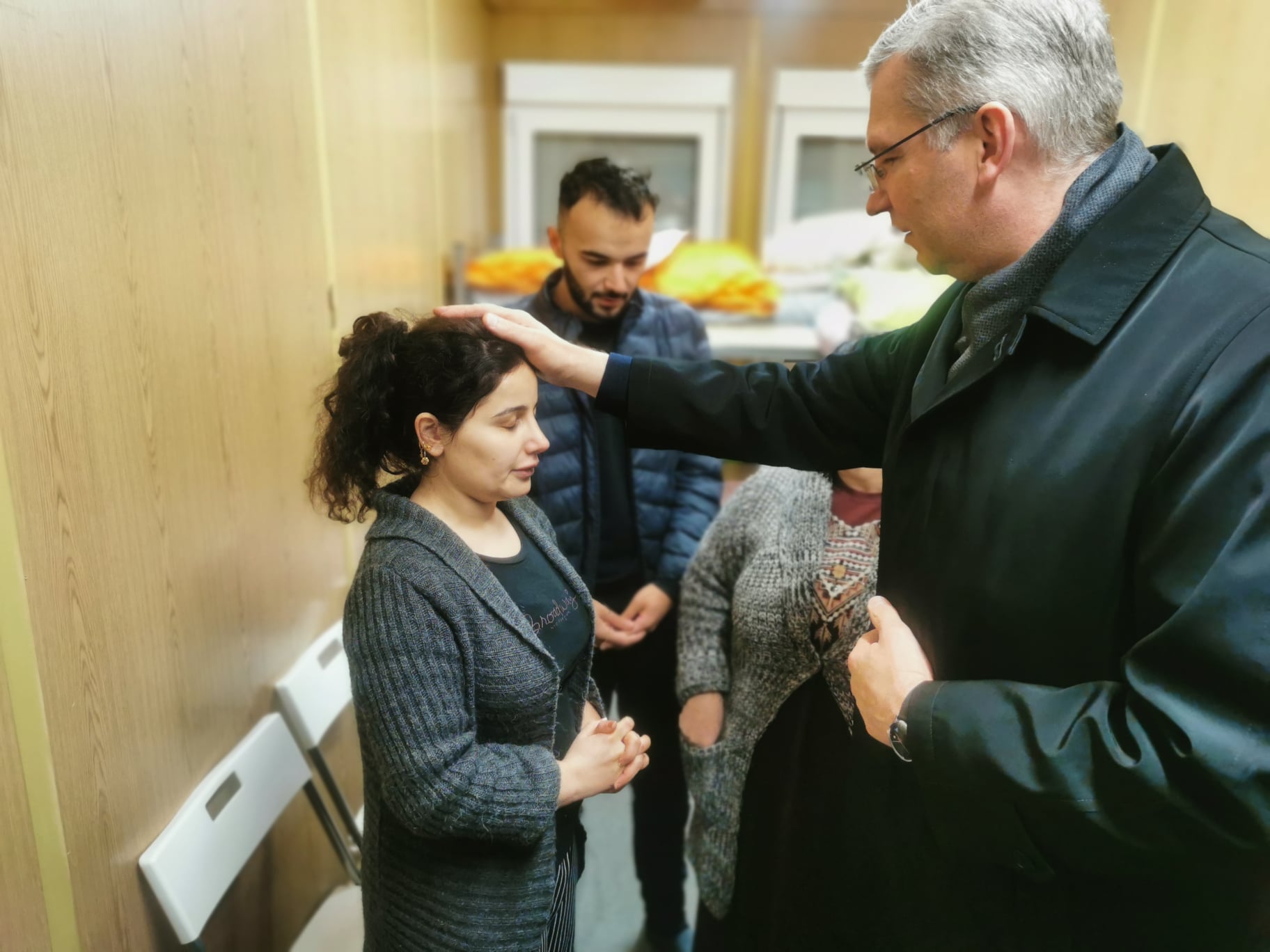 Kauno arkivyskupas lankėsi Ruklos pabėgėlių priėmimo centre